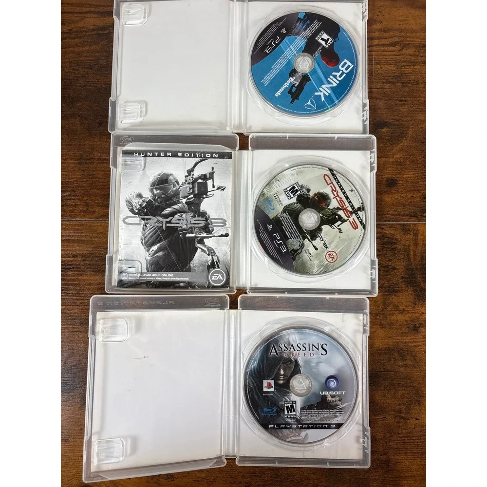 PS3 Game Lot Brink Crysis 3 Hunter Edition Assassins Creed Sony PlayStation 3
